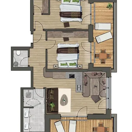 アパートホテル Apartmenthaus Wiesenhof Aschau Im Zillertal
